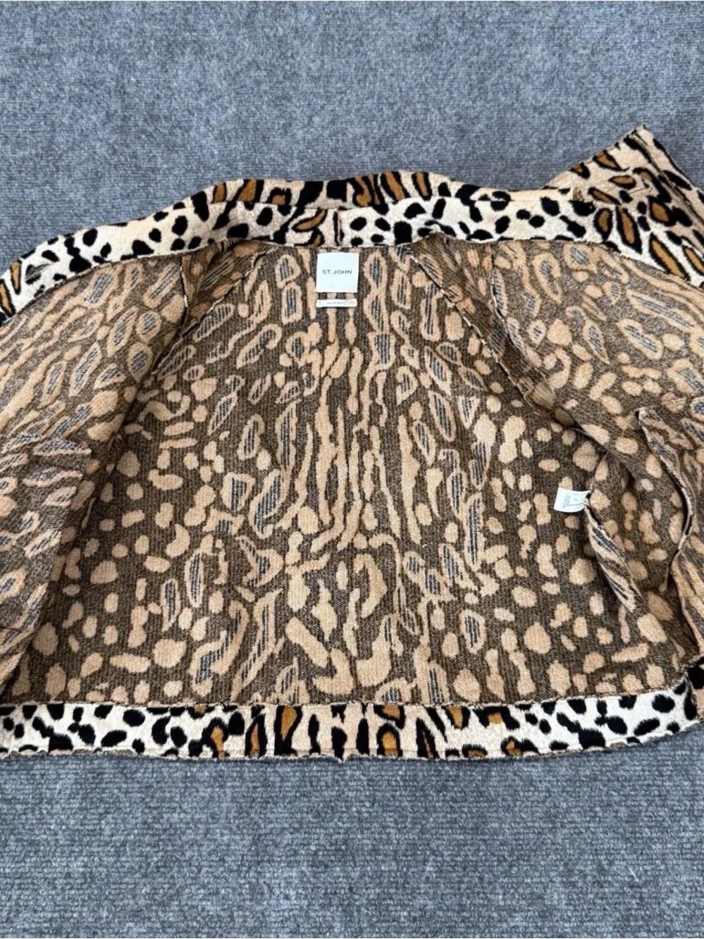 St. John leopard print jacket Size 12